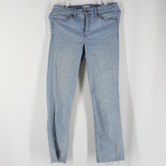 Frayed High Rise Straight Jeans - Picture 2 of 7